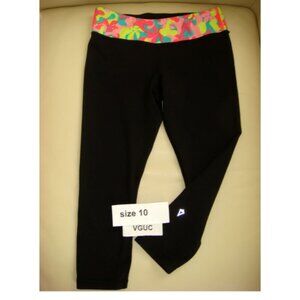 Ivivva Girl by Lululemon 🍋Rhythmic black Crop Luon leggings size 10